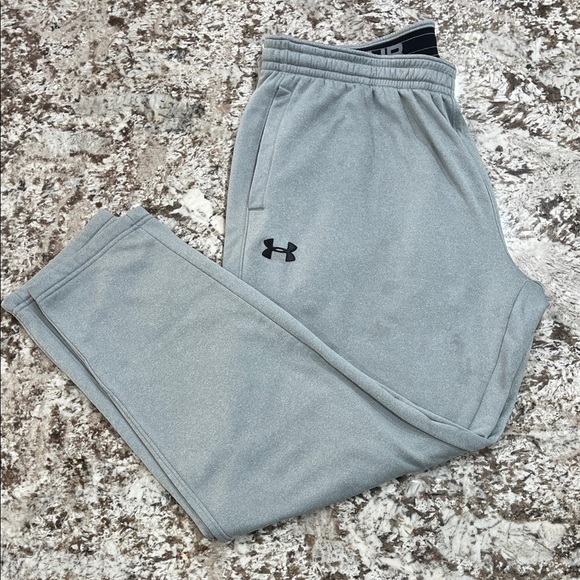 Under Armour Fleece Light Gray Sweatpants - Picture 1 of 8